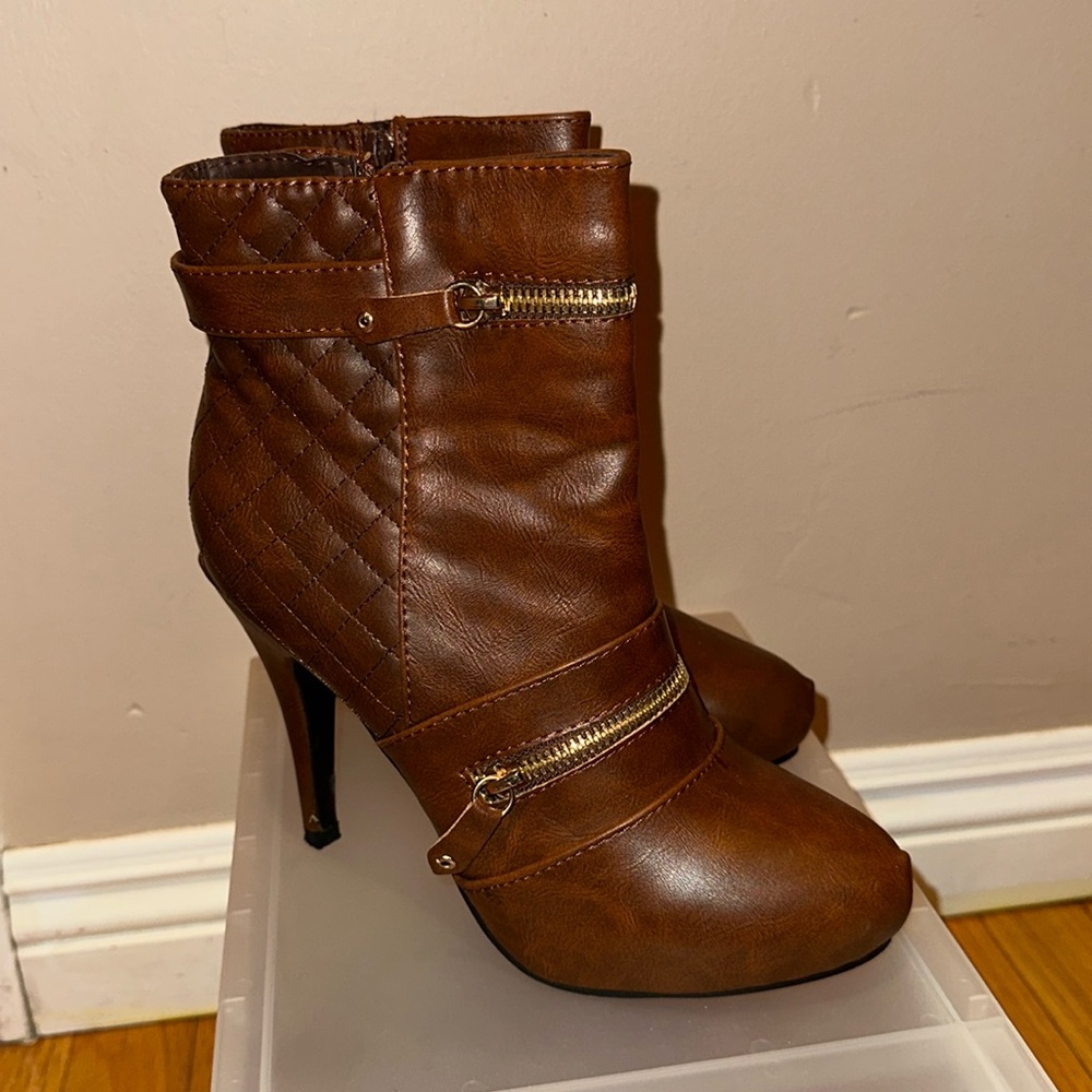 High heel ankle boots